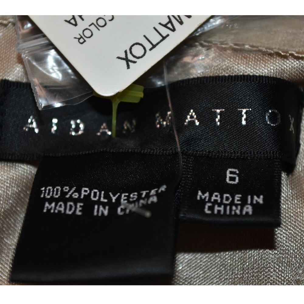 NEW Aidan Mattox Women's 6 Pink Layer Party Dress Metallic Sequin Strapless NWT - Picture 9 of 12